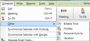 Custom Activity Types - 3Leaf CRM